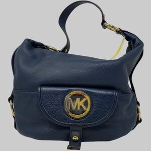 Michael Kors Navy Pebble Leather Fulton Bag-great condition